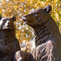 объемная скульптура медведь