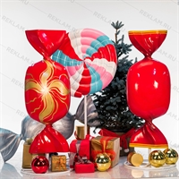 новогодний декор для магазина конфета