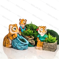 Комплект цветочные кашпо Тигрята