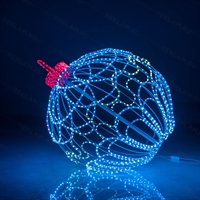 Светодиодный шар голубой, D 80 см - фото 34598