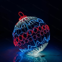 Светящийся шар новогодний, D 80 см - фото 34629