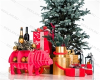 новогодний декор для витрин