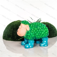 Объемная фигура Овечка , цв зелёный