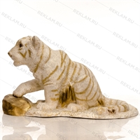 фигура тигрёнок цв.белый с золотом