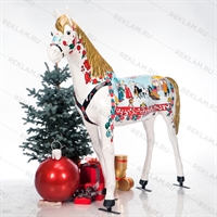 Объемная фигура Конь новогодний Объемная фигура Конь новогодний