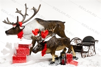 новогодний  декор фигуры оленей