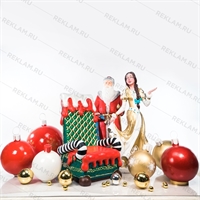 новогодний декор для витрины