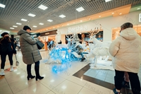 новогодняя локация с оленями