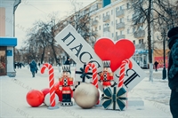 новогоднее оформление торгового центра