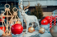 новогодний декор для входной группы