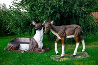 Лавка Олениха из стеклопластика для детского парка