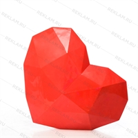 Рекламная Объемная фигура Сердце полигональное  для декора  купить на REKLAM.RU