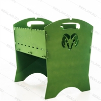 Металлический мангал с логотипом компании