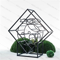 Кованая дровница в стиле компании