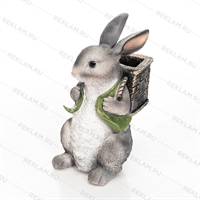 Кашпо Заяц с корзиной
