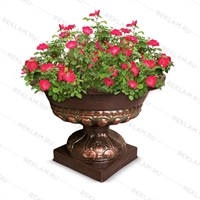 Вазон уличный малый, стеклопластик, 50 см, под бронзу - фото 37850