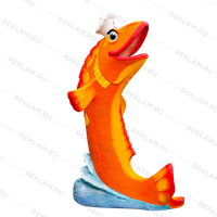 Ростовая фигура Рыба повар, фибергласс, 245 см. Ростовая фигура Рыба повар, фибергласс, 245 см.