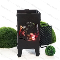 Уличный очаг в тематике компании