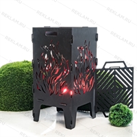 Очаг металлический для улицы