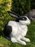 Фигура Заяц, цвет: белый с чёрным