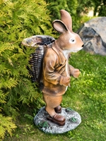 Кашпо Заяц с корзиной