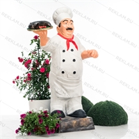 Фигура  для ресторана Повар с рыбой