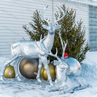 Ростовая фигура Олень благородный лежит - фото 39738