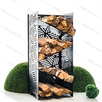 дровница с лазерной резкой по металлу