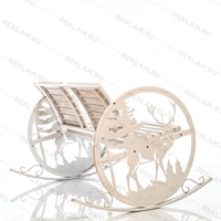 кресло-качалка с лазерной резкой по металлу