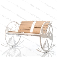 кресло-качалка с лазерной резкой по металлу