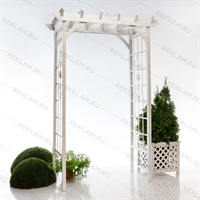 арка белая со скамейкой