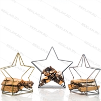 Дровница металлическая с логотипом компании 66-926 Звезда цв.чёрный - фото 40760