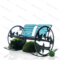 кресло-качалка металл и ДПК