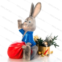 новогодняя фигура заяц с мешком