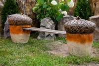 скамейка желуди для детской площадки