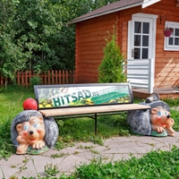 Скамейка для детской площадки Ежи с яблоками - фото 41242