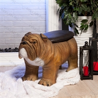 лавочка бульдог для интерьера