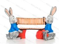 скамейка зайцы