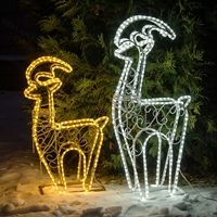 световые фигуры оленей