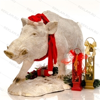 кабан цв.белый с золотом