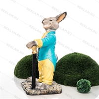 Рекламная объёмная фигура Заяц стиляга, стеклопластик, 103см, цветной - фото 41723