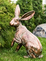 фигура заяц великан покраска бронза