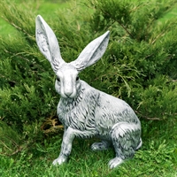 Фигура объёмная для детского парка Заяц U09087-S, стеклопластик, серебряный,  69 см. - фото 41934