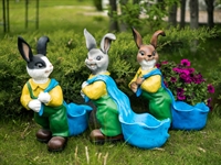 Кашпо для растений Заяц F04041-Gray, полистоун, серый, 60 см. - фото 41961 Кашпо для растений Заяц F04041-Gray, полистоун, серый, 60 см. - фото 41961