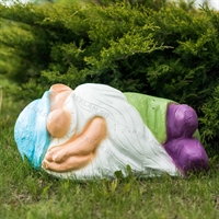 Объёмная фигура для детского сада Гном соня в синем колпаке, полистоун, 21 см. - фото 42199