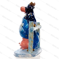 Фигура Бурёнка, стеклопластик, 130 x 55 см. - фото 43461