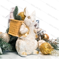 кашпо в бело-золотой покраске