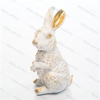 зайчонок в покраске белый с золотом