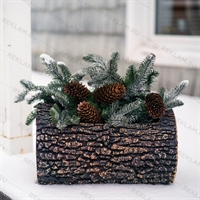 Кашпо для растений Бревно пенополиуретан  h 26 см - фото 44176