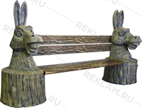 скамейка ослики